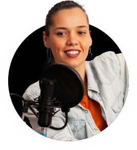 apresentadora de podcast