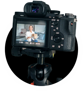 camera profissional gravando